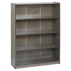 Classic Wooden Bookcase with Adjustable Shelves, 48in, Classroom Bookshelf, Grey Wash Classic Wooden Bookcase with Adjustable Shelves, 48in, Classroom Bookshelf, Grey Wash