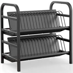 32-Bay Laptop and Tablet Open Charging Station, Multi Device Charging Organizer, Chromebook Charging Station for Classroom, Devices up to 14 inches, Black, STAND-LAPC32 32-Bay Laptop and Tablet Open Charging Station, Multi Device Charging Organizer, Chromebook Charging Station for Classroom, Devices up to 14 inches, Black, STAND-LAPC32