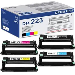 DR223CL Drum Unit Set 4-Pack (Black, Cyan, Magenta, Yellow) Replacement for Brother DR-223CL Drum Unit MFC-L3770CDW MFC-L3710CW HL-3210CW HL-3230CDW HL-3270CDW HL-3290CDW Printer (Toner not Included) DR223CL Drum Unit Set 4-Pack (Black, Cyan, Magenta, Yellow) Replacement for Brother DR-223CL Drum Unit MFC-L3770CDW MFC-L3710CW HL-3210CW HL-3230CDW HL-3270CDW HL-3290CDW Printer (Toner not Included)