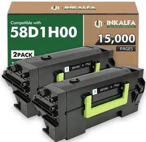 58D1H00 Black Toner Cartridge 58D1000 High Yield MS823 MS821 2 Pack | Remanufactured Compatible for Lexmark MS821dn MS823dn MS725 MS822 MS825 MS826 MX721 MX722 MX822 MX826 MS823n MS825dn Printer 58D1H00 Black Toner Cartridge 58D1000 High Yield MS823 MS821 2 Pack | Remanufactured Compatible for Lexmark MS821dn MS823dn MS725 MS822 MS825 MS826 MX721 MX722 MX822 MX826 MS823n MS825dn Printer