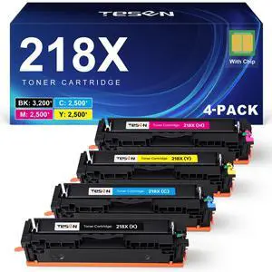 218X Toner Cartridges 4-Pack High Yield (with Chip) Compatible Replacement for HP Color Pro MFP 3301SDW 3301CDW 3301FDW 3201DW Printer 3301 3201 Series | W2180X W2181X W2182X W2183X 218X Toner Cartridges 4-Pack High Yield (with Chip) Compatible Replacement for HP Color Pro MFP 3301SDW 3301CDW 3301FDW 3201DW Printer 3301 3201 Series | W2180X W2181X W2182X W2183X