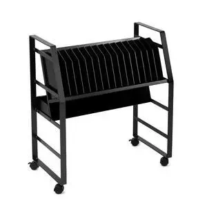 Line Leader 16-Device Mobile Charging Station | Steel Rolling Cart for Laptops, Tablets, & Chromebooks | Open Design with Dividers & UL-Certified Surge Protection | Portable Charging Stand (Black) Line Leader 16-Device Mobile Charging Station | Steel Rolling Cart for Laptops, Tablets, & Chromebooks | Open Design with Dividers & UL-Certified Surge Protection | Portable Charging Stand (Black)