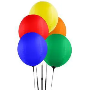 Reusable Balloon Cluster Kit with Ground Spike and Pole, Car Dealership Advertising Balloons, 5 Multi-Color Balloons Reusable Balloon Cluster Kit with Ground Spike and Pole, Car Dealership Advertising Balloons, 5 Multi-Color Balloons