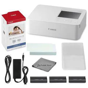 Selphy CP1500 Photo Printer Bundle (White) with KP-108 Paper (108 Sheets) 3 Color Ink Cartridges & Tudak Cleaning Cloth Wireless Compact Dye-Sub Printer Kit Selphy CP1500 Photo Printer Bundle (White) with KP-108 Paper (108 Sheets) 3 Color Ink Cartridges & Tudak Cleaning Cloth Wireless Compact Dye-Sub Printer Kit
