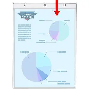 StoreSMART - Sheet Protector - Holes on Short Side, Open Short Side - 50-Pack - 8 1/2" x 11" - Clear Vinyl Plastic - VH1430-50 StoreSMART - Sheet Protector - Holes on Short Side, Open Short Side - 50-Pack - 8 1/2" x 11" - Clear Vinyl Plastic - VH1430-50