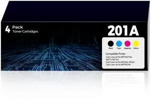 201A Toner Cartridges Compatible for HP 201A 201X HP201A for Color Laser Jet Pro MFP M277dw M252dw Toner, Work with Color Laser Jet Pro MFP M277c6 M277n M252n, Black Cyan Magenta Yellow 4 Pack 201A Toner Cartridges Compatible for HP 201A 201X HP201A for Color Laser Jet Pro MFP M277dw M252dw Toner, Work with Color Laser Jet Pro MFP M277c6 M277n M252n, Black Cyan Magenta Yellow 4 Pack