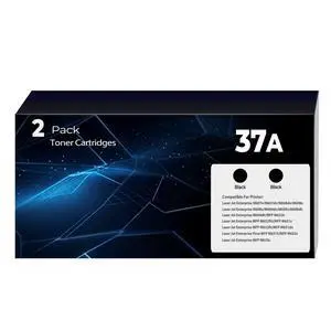 37A Toner Cartridges Replacement Enterprise M607, M608, M609 Series for HP 37A 37X Toner (with Chip) CF237A CF237X Works for Enterprise MFP M631, M632, M633 Series Printer 2Pack(2BK) 37A Toner Cartridges Replacement Enterprise M607, M608, M609 Series for HP 37A 37X Toner (with Chip) CF237A CF237X Works for Enterprise MFP M631, M632, M633 Series Printer 2Pack(2BK)