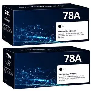78A Black Toner Cartridge 2-Pack Compatible for HP 78A CE278A P1606dn Toner | Work with HP LaserJet Pro P1606dn M1536dnf P1566 P1560 M1530 M1537dnf M1538dnf MFP Printers - for Home & Office Printing 78A Black Toner Cartridge 2-Pack Compatible for HP 78A CE278A P1606dn Toner | Work with HP LaserJet Pro P1606dn M1536dnf P1566 P1560 M1530 M1537dnf M1538dnf MFP Printers - for Home & Office Printing