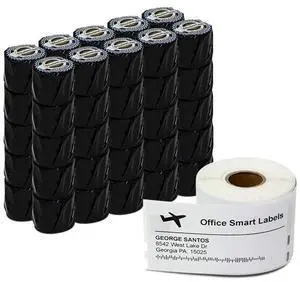 2-1/8 x 4 inch Shipping Labels | Compatible with 30323, 50 Rolls, 240 Labels Per Roll 2-1/8 x 4 inch Shipping Labels | Compatible with 30323, 50 Rolls, 240 Labels Per Roll