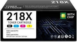 218X Toner Cartridges 4 Pack with Chip for HP Color LaserJet Pro 3301 3201 | for HP Color LaserJet Pro 3201dw, MFP 3301fdw, 3301cdw, 3301sdw, 3301, 3201 series printers for HP 218X 218X Toner Cartridges 4 Pack with Chip for HP Color LaserJet Pro 3301 3201 | for HP Color LaserJet Pro 3201dw, MFP 3301fdw, 3301cdw, 3301sdw, 3301, 3201 series printers for HP 218X