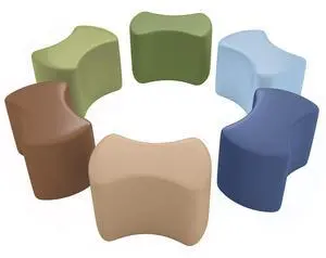 SoftZone Toddler Modular Stool Seating Set, Classroom Furniture, Earthtone, 6-Piece SoftZone Toddler Modular Stool Seating Set, Classroom Furniture, Earthtone, 6-Piece