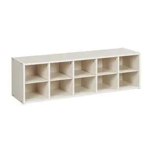 Streamline 10 Cubby Tray Storage Cabinet, 2x5, Classroom Furniture, White Wash Streamline 10 Cubby Tray Storage Cabinet, 2x5, Classroom Furniture, White Wash