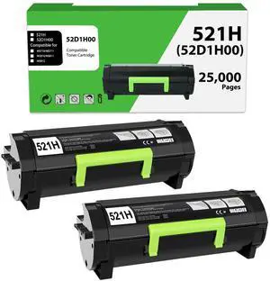 52D1H00 521H Toner Cartridge Compatible for Lexmark MS810 Toner MS810n MS810dn MS810de MS811 MS811n MS811dn MS811dtn MS812 MS812dn MS812de MS710 MS710n MS711 MS711dn Printer High Yield 25,000 Pgs 2pk 52D1H00 521H Toner Cartridge Compatible for Lexmark MS810 Toner MS810n MS810dn MS810de MS811 MS811n MS811dn MS811dtn MS812 MS812dn MS812de MS710 MS710n MS711 MS711dn Printer High Yield 25,000 Pgs 2pk