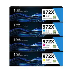 972X Ink Cartridges High Yield for PageWide Pro 452dn 452dw 452dwt 477dn 477dw 477dwt 552dw 577dw 577z Printer Ink Replacement for HP972X Ink Cartridge 972A 972X Black Cyan Magenta Yellow (4-Pack) 972X Ink Cartridges High Yield for PageWide Pro 452dn 452dw 452dwt 477dn 477dw 477dwt 552dw 577dw 577z Printer Ink Replacement for HP972X Ink Cartridge 972A 972X Black Cyan Magenta Yellow (4-Pack)