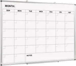 Magnetic Monthly Calendar Whiteboard, 48 x 36 Inches Wall Planner | Magnetic dry erase monthly calendar, wall mounted, Aluminum Frame, great for scheduling at home, kitchen, office and school Magnetic Monthly Calendar Whiteboard, 48 x 36 Inches Wall Planner | Magnetic dry erase monthly calendar, wall mounted, Aluminum Frame, great for scheduling at home, kitchen, office and school