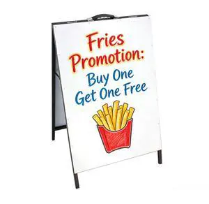 ® 24 X 39 A-Frame White Board with Handle Menu Board Dry Erase Sidewalk Advertising Sign Store Promotion Message Stand 1134NEW-NF ® 24 X 39 A-Frame White Board with Handle Menu Board Dry Erase Sidewalk Advertising Sign Store Promotion Message Stand 1134NEW-NF
