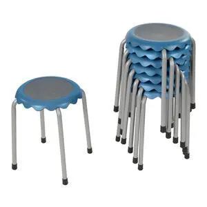 Stackable Kids Stools, 8-Pack Classroom Chairs, 17 Height, Flexible Seating for School & Home, Blue Stackable Kids Stools, 8-Pack Classroom Chairs, 17 Height, Flexible Seating for School & Home, Blue