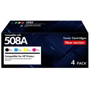 M553 508A Toner Cartridges 508X High Yield CF360A CF360X New Version 4 Pack | Compatible for HP Color LaserJet Enterprise M553 M552 MFP M577 Series M553dn M552dn M553x M553n Printer M553 508A Toner Cartridges 508X High Yield CF360A CF360X New Version 4 Pack | Compatible for HP Color LaserJet Enterprise M553 M552 MFP M577 Series M553dn M552dn M553x M553n Printer