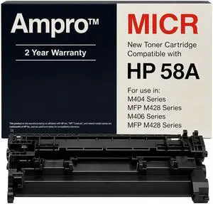 CF258A MICR 58A MICR Toner Cartridge Secure Check Printing Compatible with HP LaserJet M404DN M404DW M404N MFP M428DW M428FDN M428FDW Enterprise M406DN MFP M430F High Yield CF258A MICR 58A MICR Toner Cartridge Secure Check Printing Compatible with HP LaserJet M404DN M404DW M404N MFP M428DW M428FDN M428FDW Enterprise M406DN MFP M430F High Yield