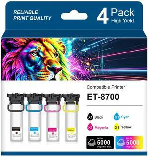 Remanufactured R02L Ink Cartridge R02L120 R02L220 R02L320 R02L420 R02 Compatible with Workforce Pro ET-8700 ET 8700 ET8700 (4 Pack,BK/C/M/Y) Remanufactured R02L Ink Cartridge R02L120 R02L220 R02L320 R02L420 R02 Compatible with Workforce Pro ET-8700 ET 8700 ET8700 (4 Pack,BK/C/M/Y)