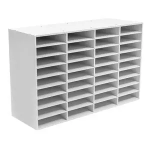 Literature Organizers, 36 Compartment Medium Oak Economical Organization, Wood Literature Sorter, Office Mailbox with Adjustable Shelves, Literature Storage Cabinet Classroom Keepers, White Literature Organizers, 36 Compartment Medium Oak Economical Organization, Wood Literature Sorter, Office Mailbox with Adjustable Shelves, Literature Storage Cabinet Classroom Keepers, White
