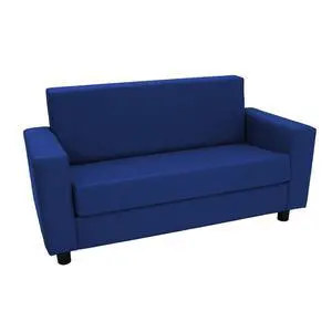 SoftScape Inspired Playtime Classic Reading Sofa, Children's Commercial-Grade Upholstered Furniture for Home, Daycare, Preschool, Library; Comfy Modern Design - Blue, 14473-BL SoftScape Inspired Playtime Classic Reading Sofa, Children's Commercial-Grade Upholstered Furniture for Home, Daycare, Preschool, Library; Comfy Modern Design - Blue, 14473-BL