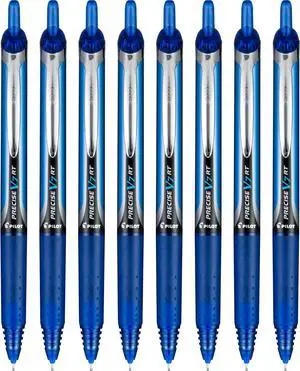 Precise V7 RT Refillable & Retractable Liquid Ink Rolling Ball Pens, Fine Point (0.7 mm) Blue, 8 count (Pack of 8) Precise V7 RT Refillable & Retractable Liquid Ink Rolling Ball Pens, Fine Point (0.7 mm) Blue, 8 count (Pack of 8)
