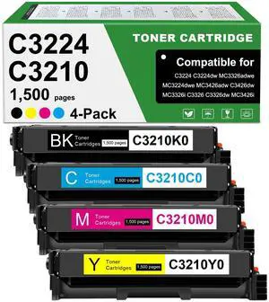 MC3224 Toner Cartridges Compatible for Lexmark C3224 C3326 Toner Cartridge C3210K0 C3210C0 C3210M0 C3210Y0 for C3210 C3326 C3426 MC3224 MC3326 MC3426 Laser Printers (BKCMY) MC3224 Toner Cartridges Compatible for Lexmark C3224 C3326 Toner Cartridge C3210K0 C3210C0 C3210M0 C3210Y0 for C3210 C3326 C3426 MC3224 MC3326 MC3426 Laser Printers (BKCMY)
