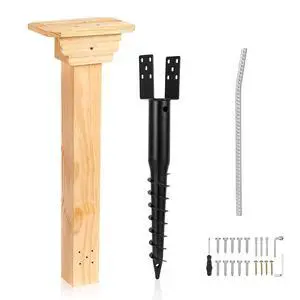 Little Library Mount Kit No-Dig Ground Anchor, Waterproof 4x4x31.5" Wood Post & Bracket, Easy Setup for Outdoor Use, Supports All Sizes of Little Libraries, Perfect for Community Sharing Little Library Mount Kit No-Dig Ground Anchor, Waterproof 4x4x31.5" Wood Post & Bracket, Easy Setup for Outdoor Use, Supports All Sizes of Little Libraries, Perfect for Community Sharing