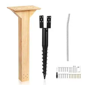 Little Library Mount Kit Waterproof 4x4x31.5" Wood Post, Post Bracket, No-Dig Ground Anchor, Easy Setup for Outdoor Use, Supports All Sizes of Little Libraries, Perfect for Community Sharing Little Library Mount Kit Waterproof 4x4x31.5" Wood Post, Post Bracket, No-Dig Ground Anchor, Easy Setup for Outdoor Use, Supports All Sizes of Little Libraries, Perfect for Community Sharing