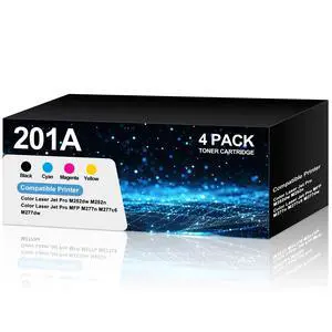201A Toner Cartridges Replacement MFP M277dw M252dw for HP 201A Toner Set | High Yield Compatible for HP Color Laserjet Pro M252n MFP M277c6 M277n Printer, 4 Pack (Black Cyan Yellow Magenta) 201A Toner Cartridges Replacement MFP M277dw M252dw for HP 201A Toner Set | High Yield Compatible for HP Color Laserjet Pro M252n MFP M277c6 M277n Printer, 4 Pack (Black Cyan Yellow Magenta)