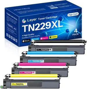TN229XL High Yield Toner Cartridge Compatible TN-229XLBK/C/M/Y Toner Replacement for Brother TN229XL TN229 HL-L3300CDW HL-L3280CDW MFC-L3720CDW MFC-L3780CDW MFC-L3765CDW Printer(4 Pack) TN229XL High Yield Toner Cartridge Compatible TN-229XLBK/C/M/Y Toner Replacement for Brother TN229XL TN229 HL-L3300CDW HL-L3280CDW MFC-L3720CDW MFC-L3780CDW MFC-L3765CDW Printer(4 Pack)