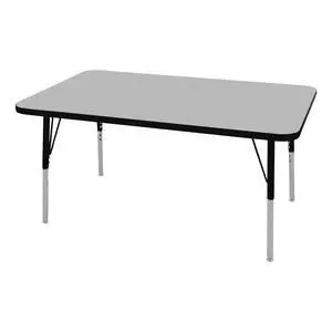 Commercial Furniture 36-Inch Adjustable Height Classroom Activity Table for Kids & Adults, Rectangular Activity Table for School and Home, Black Commercial Furniture 36-Inch Adjustable Height Classroom Activity Table for Kids & Adults, Rectangular Activity Table for School and Home, Black