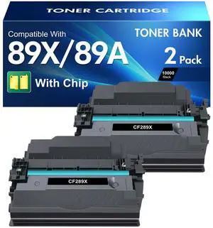 89X 89A Black Toner Cartridge CF289X Compatible for HP M507 CF289X 89X 89A | Compatible for HP CF289X for LaserJet Enterprise M507n M507dn M507x MFP M528dn M528f M528c M528z M528 Series Printer 2-PACK 89X 89A Black Toner Cartridge CF289X Compatible for HP M507 CF289X 89X 89A | Compatible for HP CF289X for LaserJet Enterprise M507n M507dn M507x MFP M528dn M528f M528c M528z M528 Series Printer 2-PACK