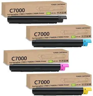 VersaLink C7000 Toner Cartridges High Capacity with Chip (106R03757 106R03758 106R03759 106R03760) Compatible with Xerox VersaLink C7000/N,C7000,C7000/DN Printer (4 Packs, Black,Cyan,Magenta,Yellow) VersaLink C7000 Toner Cartridges High Capacity with Chip (106R03757 106R03758 106R03759 106R03760) Compatible with Xerox VersaLink C7000/N,C7000,C7000/DN Printer (4 Packs, Black,Cyan,Magenta,Yellow)