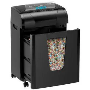 Paper Shredder, 18-Sheet Cross Cut with 5.28-Gallon Pull Out Bin, P-4 Security Level, Shred Paper and Credit Card and CD, Durable&Fast with Auto Jam Proof System Shredder for Office Paper Shredder, 18-Sheet Cross Cut with 5.28-Gallon Pull Out Bin, P-4 Security Level, Shred Paper and Credit Card and CD, Durable&Fast with Auto Jam Proof System Shredder for Office