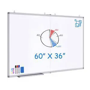 White Board Dry Erase 60 x 36 Large Magnetic Whiteboard 5' X 3' Dry Erase Board Foldable with Long Marker Tray for Wall-Mounted Aluminum Memo Board Supplies for Class Office & Home White Board Dry Erase 60 x 36 Large Magnetic Whiteboard 5' X 3' Dry Erase Board Foldable with Long Marker Tray for Wall-Mounted Aluminum Memo Board Supplies for Class Office & Home