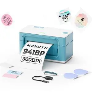 Bluetooth Thermal Label Printer 941BP, Wireless 300DPI 4x6 Shipping Label Printer for Small Business Compatible with Windows, Mac, iPhone, Android, PC, Amazon, Shopify, Etsy, USPS (Green) Bluetooth Thermal Label Printer 941BP, Wireless 300DPI 4x6 Shipping Label Printer for Small Business Compatible with Windows, Mac, iPhone, Android, PC, Amazon, Shopify, Etsy, USPS (Green)