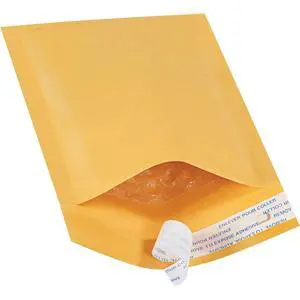 B851SSTT Paper #000 Heat-Seal Bubble Lining Mailer with Tear Strip, 8" Length x 4" Width, Kraft (Case of 500) B851SSTT Paper #000 Heat-Seal Bubble Lining Mailer with Tear Strip, 8" Length x 4" Width, Kraft (Case of 500)