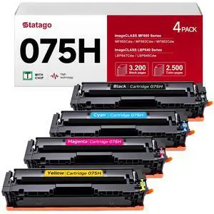 075H 075 MF665Cdw Toner Cartridge Compatible for Canon 075H 075 CRG075 CRG-075 Works with Canon Color imageCLASS LBP646Cdw MF663Cdw MF662Cdw LBP647Cdw LBP640 MF660 Series Printer (4 Pack, with Chip) 075H 075 MF665Cdw Toner Cartridge Compatible for Canon 075H 075 CRG075 CRG-075 Works with Canon Color imageCLASS LBP646Cdw MF663Cdw MF662Cdw LBP647Cdw LBP640 MF660 Series Printer (4 Pack, with Chip)