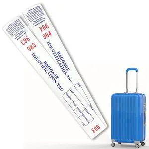 Hotel Luggage Claim Tags with Easy Stick Adhesive, Tear-Off Claim Ticket & Sequential Numbering Disposable Bag Tags for Hotels, Valet & Guest Storage 1,000 Pack Hotel Luggage Claim Tags with Easy Stick Adhesive, Tear-Off Claim Ticket & Sequential Numbering Disposable Bag Tags for Hotels, Valet & Guest Storage 1,000 Pack