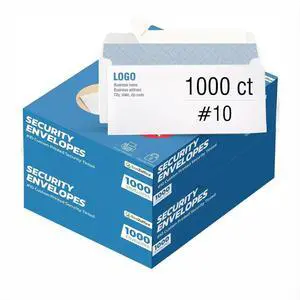 1000#10 Custom Printed Security Tinted Envelopes Letter Size Self Seal, Windowless Mailing Envelopes, Personalized with Logo and Address, Size 4-1/8 X 9-1/2", 24 LB Plain White 1000#10 Custom Printed Security Tinted Envelopes Letter Size Self Seal, Windowless Mailing Envelopes, Personalized with Logo and Address, Size 4-1/8 X 9-1/2", 24 LB Plain White