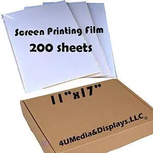 200 SHEETS Waterproof Inkjet Transparency Film for Silk Screen Printing (11"x17") 200 SHEETS Waterproof Inkjet Transparency Film for Silk Screen Printing (11"x17")