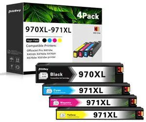 970XL 971XL Ink Cartridges Replacement for HP 970 971 Ink Cartridges for OfficeJet Pro X451dw X451dn X476dw X476dn X576dw X551dw 4 Pack (1Black, 1Cyan, 1Magenta, 1Yellow) 970XL 971XL Ink Cartridges Replacement for HP 970 971 Ink Cartridges for OfficeJet Pro X451dw X451dn X476dw X476dn X576dw X551dw 4 Pack (1Black, 1Cyan, 1Magenta, 1Yellow)