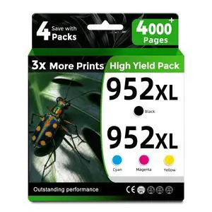 952XL Ink Cartridge Combo Pack Replacement for HP 952 HP952 XL HP952XL for Officejet Pro 8710 7740 8720 8702 8210 7720 8715 8730 8740 8216 8725 8200 Printer(Black Cyan Magenta Yellowchip Version:AB9) 952XL Ink Cartridge Combo Pack Replacement for HP 952 HP952 XL HP952XL for Officejet Pro 8710 7740 8720 8702 8210 7720 8715 8730 8740 8216 8725 8200 Printer(Black Cyan Magenta Yellowchip Version:AB9)