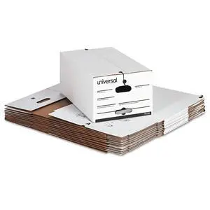 Economy Storage Box with Tie Closure, Legal, Fiberboard, White, 12/Carton (75130) Economy Storage Box with Tie Closure, Legal, Fiberboard, White, 12/Carton (75130)