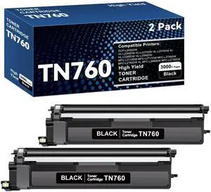 TN-760 Toner Cartridge Black High Yield 2 Packs Replacement for TN-760 TN760 TN-730 TN730 Cartridges Work with Brother DCP-L2550DW MFC-L2710DW MFC-L2750DW HL-L2350DW HL-L2370DW HL-L2395DW HL-L2390DW TN-760 Toner Cartridge Black High Yield 2 Packs Replacement for TN-760 TN760 TN-730 TN730 Cartridges Work with Brother DCP-L2550DW MFC-L2710DW MFC-L2750DW HL-L2350DW HL-L2370DW HL-L2395DW HL-L2390DW