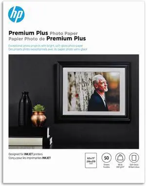 Premium Plus Photo Paper, Satin, 8.5x11 in, 50 sheets (CR667A) (Pack of 5) Premium Plus Photo Paper, Satin, 8.5x11 in, 50 sheets (CR667A) (Pack of 5)