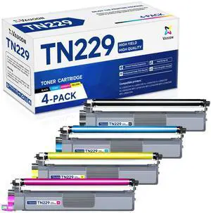 TN229 TN 229 Toner Cartridges Color Set 4PK Compatible for Brother TN-229 | TN-229 229 HL-L3280CDW HL-L3295CDW MFC-L3720CDW MFC-L3780CDW Printer,Black Cyan Magenta Yellow-4PK,HL-L3220CDW,BK/C/M/Y TN229 TN 229 Toner Cartridges Color Set 4PK Compatible for Brother TN-229 | TN-229 229 HL-L3280CDW HL-L3295CDW MFC-L3720CDW MFC-L3780CDW Printer,Black Cyan Magenta Yellow-4PK,HL-L3220CDW,BK/C/M/Y