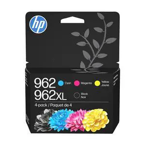 Original 962 Cyan, Magenta, Yellow / 962XL Black Ink Cartridges (4-Pack) | Works OfficeJet 9010 Series, OfficeJet Pro 9010, 9020 Series | Eligible for Instant Ink | 3JB34AN Original 962 Cyan, Magenta, Yellow / 962XL Black Ink Cartridges (4-Pack) | Works OfficeJet 9010 Series, OfficeJet Pro 9010, 9020 Series | Eligible for Instant Ink | 3JB34AN